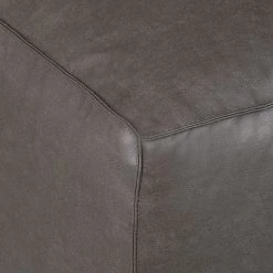 Loftscape Canapé d'angle Calli - Cuir synthétique marron foncé - Méridienne à gauche (vue de face) -Meubles de salon Soldes ecksofa calli kunstleder dunkelbraun longchair davorstehend links 388344