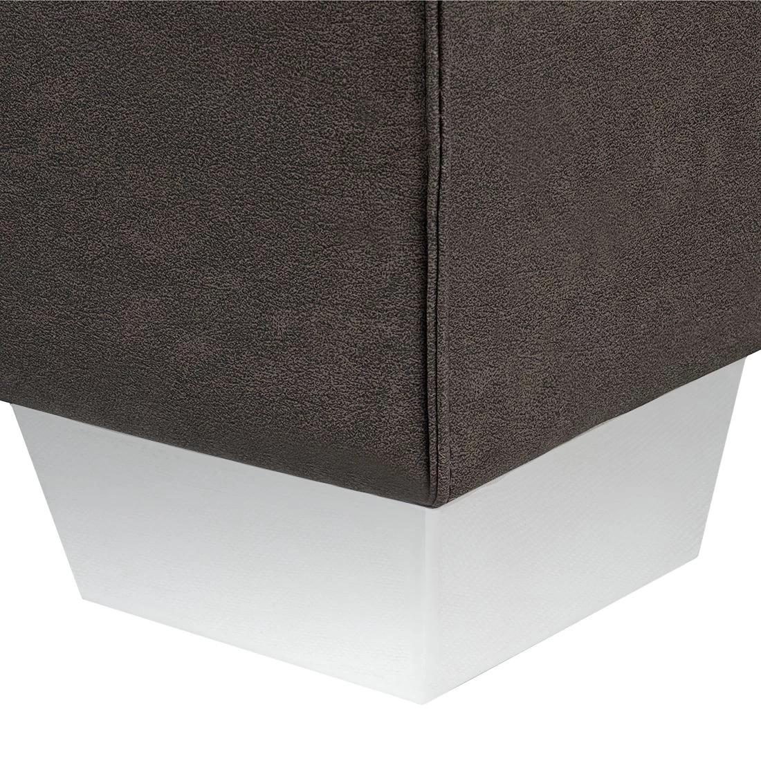 Loftscape Canapé d'angle Calli - Cuir synthétique marron foncé - Méridienne à droite (vue de face) 14 Loftscape Canapé d'angle Calli - Cuir synthétique marron foncé - Méridienne à droite (vue de face) – Image 12