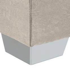 Loftscape Canapé d'angle Calli - Cuir synthétique gris - Méridienne à gauche (vue de face) -Meubles de salon Soldes ecksofa calli kunstleder grau longchair davorstehend links 394698