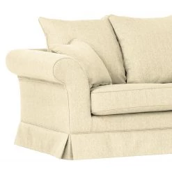 Maison Belfort Canapé d'angle Campagne I Tissu - Ecru - Méridienne courte à droite (vue de face) -Meubles de salon Soldes ecksofa campagne i webstoff longchair davorstehend rechts ecru 4987684