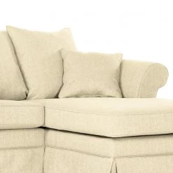 Maison Belfort Canapé d'angle Campagne I Tissu - Ecru - Méridienne courte à droite (vue de face) -Meubles de salon Soldes ecksofa campagne i webstoff longchair davorstehend rechts ecru 4987688