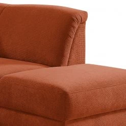 Ars Natura Canapé d'angle Cebu - Marron miel - Méridienne longue à droite (vue de face) - Avec réglage de la profondeur d'assise -Meubles de salon Soldes ecksofa cebu webstoff ottomane davorstehend rechts sitzvorzug mit sitztiefenverstellung honigbraun 4352400