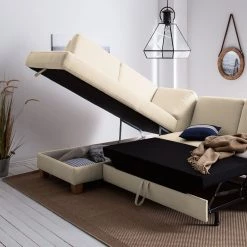 Ars Natura Canapé d'angle Davao - Microfibre 30 Ars Natura Canapé d'angle Davao - Microfibre -Meubles de salon Soldes ecksofa davao microfaser ottomane davorstehend links mit schlaffunktion creme 4643540