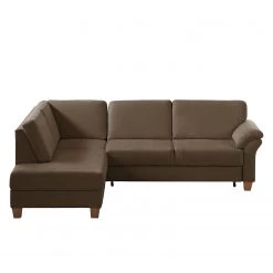 Ars Natura Canapé d'angle Davao - Microfibre -Meubles de salon Soldes ecksofa davao microfaser ottomane davorstehend links mit schlaffunktion kokosnuss braun 4796776