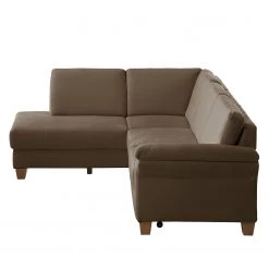 Ars Natura Canapé d'angle Davao - Microfibre -Meubles de salon Soldes ecksofa davao microfaser ottomane davorstehend links mit schlaffunktion kokosnuss braun 4796784