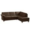 Ars Natura Canapé d'angle Davao - Marron - Méridienne longue à droite (vue de face) -Meubles de salon Soldes ecksofa davao microfaser ottomane davorstehend rechts mit schlaffunktion braun 4796880