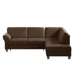 Ars Natura Canapé d'angle Davao - Marron - Méridienne longue à droite (vue de face) -Meubles de salon Soldes ecksofa davao microfaser ottomane davorstehend rechts mit schlaffunktion braun 4796888