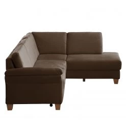 Ars Natura Canapé d'angle Davao - Marron - Méridienne longue à droite (vue de face) -Meubles de salon Soldes ecksofa davao microfaser ottomane davorstehend rechts mit schlaffunktion braun 4796896