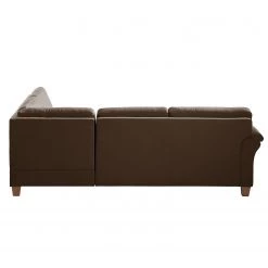 Ars Natura Canapé d'angle Davao - Marron - Méridienne longue à droite (vue de face) -Meubles de salon Soldes ecksofa davao microfaser ottomane davorstehend rechts mit schlaffunktion braun 4796904