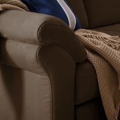 Ars Natura Canapé d'angle Davao - Marron - Méridienne longue à droite (vue de face) -Meubles de salon Soldes ecksofa davao microfaser ottomane davorstehend rechts ohne schlaffunktion braun 4643436