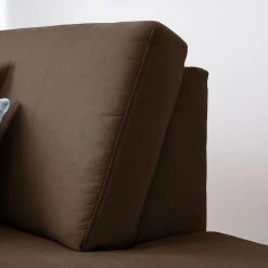 Ars Natura Canapé d'angle Davao - Marron - Méridienne longue à droite (vue de face) -Meubles de salon Soldes ecksofa davao microfaser ottomane davorstehend rechts ohne schlaffunktion braun 4643440