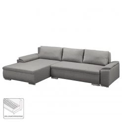 Fredriks Canapé d'angle Dengie (convertible) - Tissu structuré -Meubles de salon Soldes ecksofa dengie mit schlaffunktion strukturstoff longchair davorstehend links platin 5055268