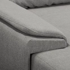 Fredriks Canapé d'angle Dengie (convertible) - Tissu structuré -Meubles de salon Soldes ecksofa dengie mit schlaffunktion strukturstoff longchair davorstehend links platin 5055312