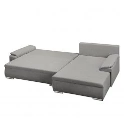 Fredriks Canapé d'angle Dengie (convertible) - Tissu structuré -Meubles de salon Soldes ecksofa dengie mit schlaffunktion strukturstoff longchair davorstehend rechts platin 5055632