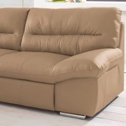 Cotta Canapé d'angle Doug - Cuir Ramsa : Marron - Méridienne longue à gauche (vue de face) -Meubles de salon Soldes ecksofa doug mit schlaffunktion echtleder longchair ottomane davorstehend links braun 4371200