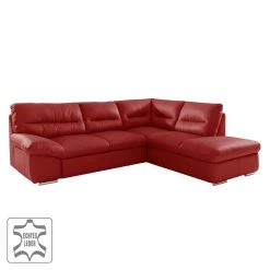 Cotta Canapé d'angle Doug - Cuir véritable -Meubles de salon Soldes ecksofa doug mit schlaffunktion echtleder longchair ottomane davorstehend rechts rot 4346356