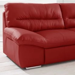Cotta Canapé d'angle Doug - Cuir véritable -Meubles de salon Soldes ecksofa doug mit schlaffunktion echtleder longchair ottomane davorstehend rechts rot 4371252
