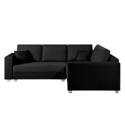 Fredriks Canapé d'angle Dublin I (convertible) - Noir - Largeur : 254 cm -Meubles de salon Soldes ecksofa dublin mit schlaffunktion kunstleder taupe strukturstoff schwarz 294539