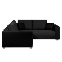 Fredriks Canapé d'angle Dublin I (convertible) - Noir - Largeur : 254 cm -Meubles de salon Soldes ecksofa dublin mit schlaffunktion kunstleder taupe strukturstoff schwarz 294543