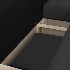 Fredriks Canapé d'angle Dublin I (convertible) - Noir - Largeur : 254 cm -Meubles de salon Soldes ecksofa dublin mit schlaffunktion kunstleder taupe strukturstoff schwarz 294544