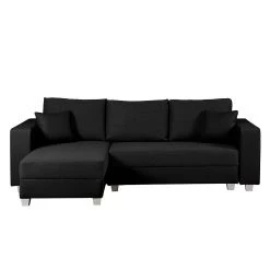 Fredriks Canapé d'angle Dublin II (convertible) - Noir -Meubles de salon Soldes ecksofa dublin mit schlaffunktion kunstleder taupe strukturstoff schwarz longchair beidseitig montierbar 296093