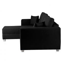Fredriks Canapé d'angle Dublin II (convertible) - Noir -Meubles de salon Soldes ecksofa dublin mit schlaffunktion kunstleder taupe strukturstoff schwarz longchair beidseitig montierbar 296095