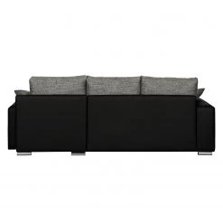 Fredriks Canapé d'angle Dulmen (convertible) - Imitation cuir / Tissu structuré - Méridienne à monter gauche ou droite - Noir / Gris -Meubles de salon Soldes ecksofa dulmen mit schlaffunktion beidseitig montierbar kunstleder strukturstoff schwarz grau 4962512