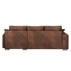 Ars manufacti Canapé d'angle Dulmen (convertible) - Marron foncé -Meubles de salon Soldes ecksofa dulmen mit schlaffunktion samtstoff longchair beidseitig montierbar dunkelbraun 1234858
