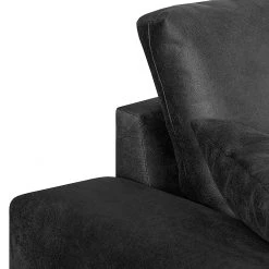 Ars manufacti Canapé d'angle Dulmen (convertible) - Noir -Meubles de salon Soldes ecksofa dulmen mit schlaffunktion samtstoff longchair beidseitig montierbar schwarz 1231758