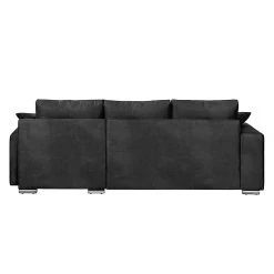Ars manufacti Canapé d'angle Dulmen (convertible) - Noir -Meubles de salon Soldes ecksofa dulmen mit schlaffunktion samtstoff longchair beidseitig montierbar schwarz 1231762