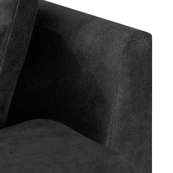 Ars manufacti Canapé d'angle Dulmen (convertible) - Noir -Meubles de salon Soldes ecksofa dulmen mit schlaffunktion samtstoff longchair beidseitig montierbar schwarz 1231822