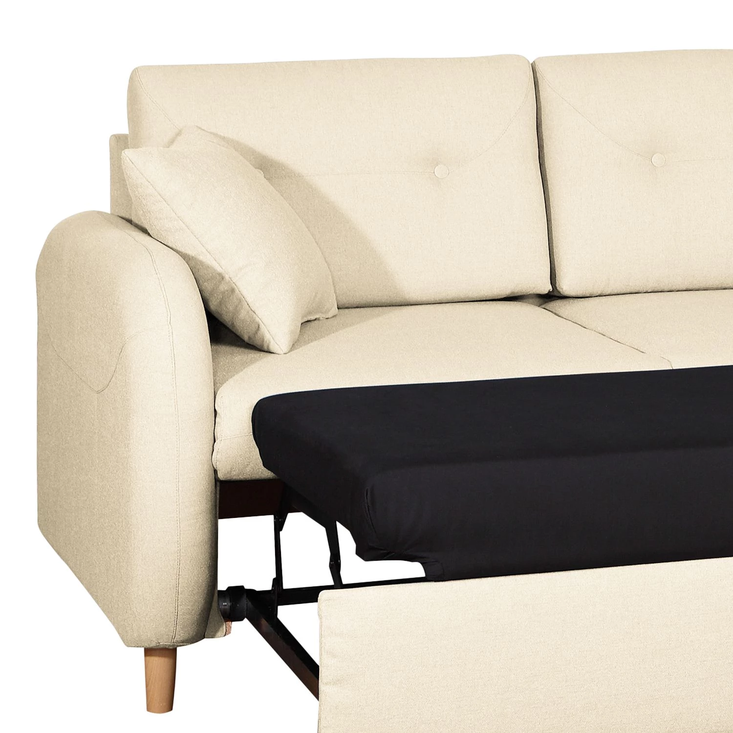 Mørteens Canapé d'angle convertible Eastville - Tissu - Méridienne à monter à gauche ou à droite - Beige clair - Coffre de lit - Fonction couchage 10 Mørteens Canapé d'angle convertible Eastville - Tissu - Méridienne à monter à gauche ou à droite - Beige clair - Coffre de lit - Fonction couchage – Image 8