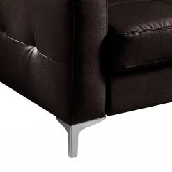 Cotta Canapé d'angle Eduardo II - Marron foncé - Méridienne courte à droite (vue de face) - Coffre de lit - Fonction couchage -Meubles de salon Soldes ecksofa eduardo ii echtleder longchair ottomane davorstehend rechts ohne schlaffunktion dunkelbraun 5152432