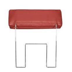 Ars manufacti Canapé d'angle Parlin - Rouge - Méridienne courte à droite (vue de face) - Avec appui-tête -Meubles de salon Soldes ecksofa essos echtleder longchair davorstehend rechts mit kopfstuetze kaminrot 1602050