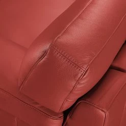 Ars manufacti Canapé d'angle Parlin - Rouge - Méridienne courte à droite (vue de face) - Avec appui-tête -Meubles de salon Soldes ecksofa essos echtleder longchair davorstehend rechts mit kopfstuetze kaminrot 1602090