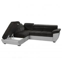 Cotta Canapé d'angle Estoi (convertible) - Imitation cuir / Tissé à plat - Galet / Marron foncé - Méridienne longue à gauche (vue de face) 19 Cotta Canapé d'angle Estoi (convertible) - Imitation cuir / Tissé à plat - Galet / Marron foncé - Méridienne longue à gauche (vue de face) -Meubles de salon Soldes ecksofa fuseta mit schlaffunktion kunstleder flachgewebe ottomane davorstehend links 4112224