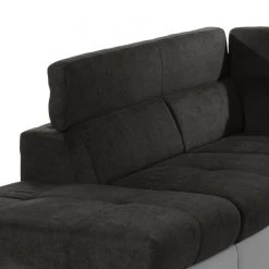 Cotta Canapé d'angle Estoi (convertible) - Imitation cuir / Tissé à plat - Galet / Marron foncé - Méridienne longue à gauche (vue de face) 21 Cotta Canapé d'angle Estoi (convertible) - Imitation cuir / Tissé à plat - Galet / Marron foncé - Méridienne longue à gauche (vue de face) -Meubles de salon Soldes ecksofa fuseta mit schlaffunktion kunstleder flachgewebe ottomane davorstehend links 4112236