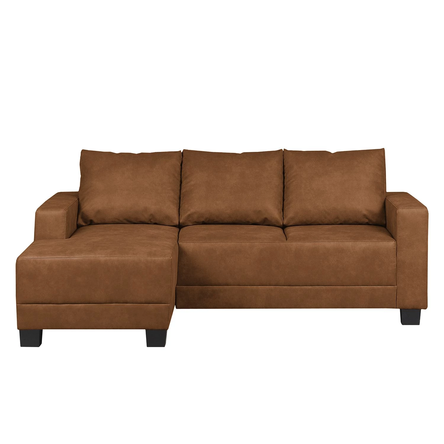 Ars Natura Canapé d'angle Greenwood - Aspect cuir vieilli - Cognac - Méridienne courte à gauche (vue de face) 4 Ars Natura Canapé d'angle Greenwood - Aspect cuir vieilli - Cognac - Méridienne courte à gauche (vue de face) – Image 2