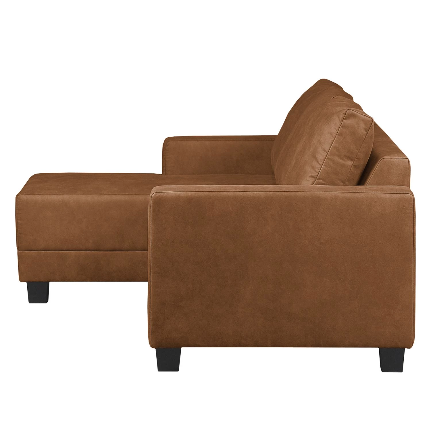 Ars Natura Canapé d'angle Greenwood - Aspect cuir vieilli - Cognac - Méridienne courte à gauche (vue de face) 6 Ars Natura Canapé d'angle Greenwood - Aspect cuir vieilli - Cognac - Méridienne courte à gauche (vue de face) – Image 4