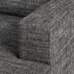 Loftscape Canapé d'angle Greenwood - Tissu structuré Lawan: Noir - Méridienne courte à droite (vue de face) -Meubles de salon Soldes ecksofa greenwood strukturstoff longchair ottomane davorstehend rechts schwarz 4104832