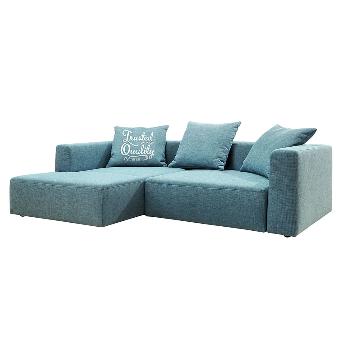 Tom Tailor Canapé d'angle Heaven Casual - Tissu TCU : 6 fresh blue - Méridienne courte à gauche (vue de face) - Fonction couchage - Coffre de lit 3 Tom Tailor Canapé d'angle Heaven Casual - Tissu TCU : 6 fresh blue - Méridienne courte à gauche (vue de face) - Fonction couchage - Coffre de lit