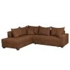 Loftscape Canapé d'angle Inywa - Convertible / montable des deux côtés - Aspect cuir antique - Microfibre Priya: Cognac - Avec fonction couchage -Meubles de salon Soldes ecksofa inywa mit schlaffunktion beidseitig montierbar antiklederlook cognac 4789884