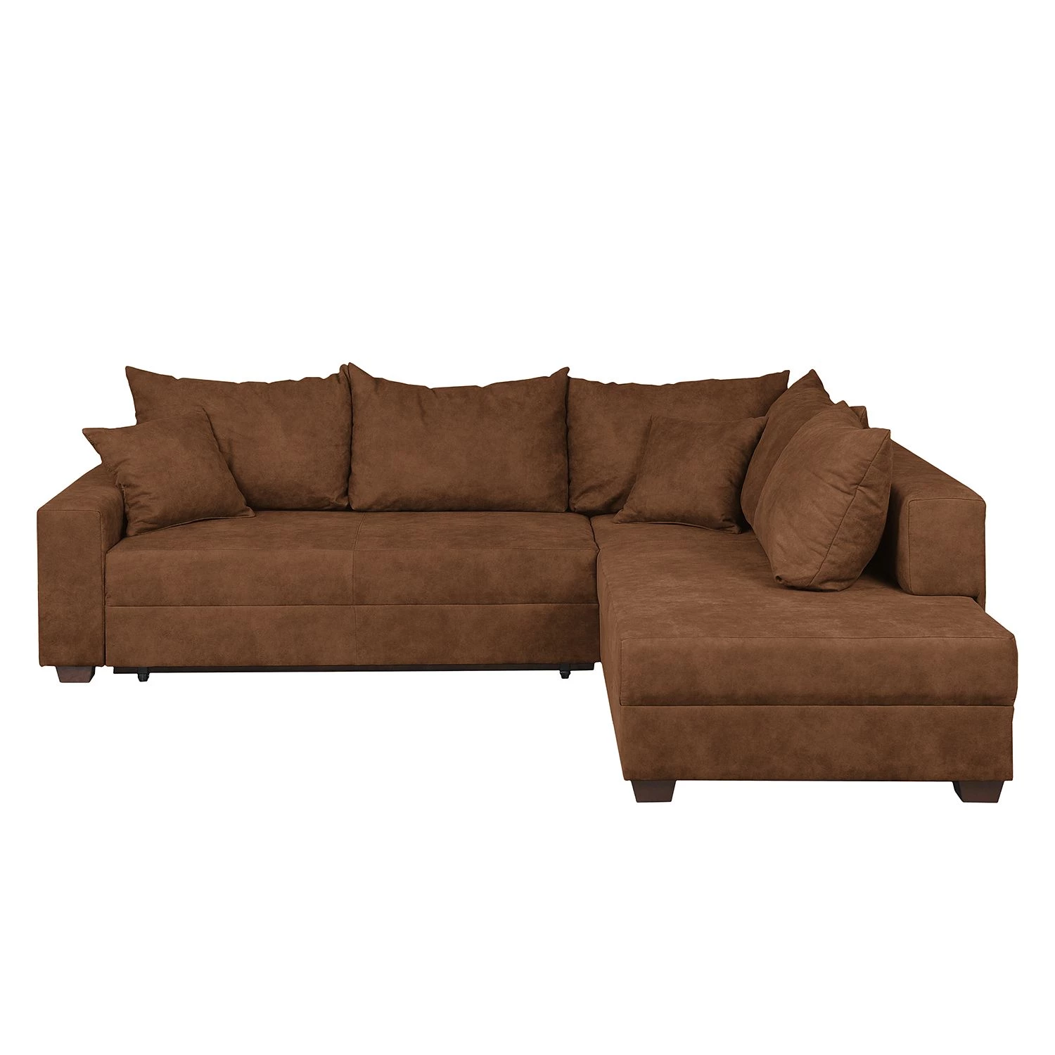 Loftscape Canapé d'angle Inywa - Convertible / montable des deux côtés - Aspect cuir antique - Microfibre Priya: Cognac - Avec fonction couchage 7 Loftscape Canapé d'angle Inywa - Convertible / montable des deux côtés - Aspect cuir antique - Microfibre Priya: Cognac - Avec fonction couchage – Image 5