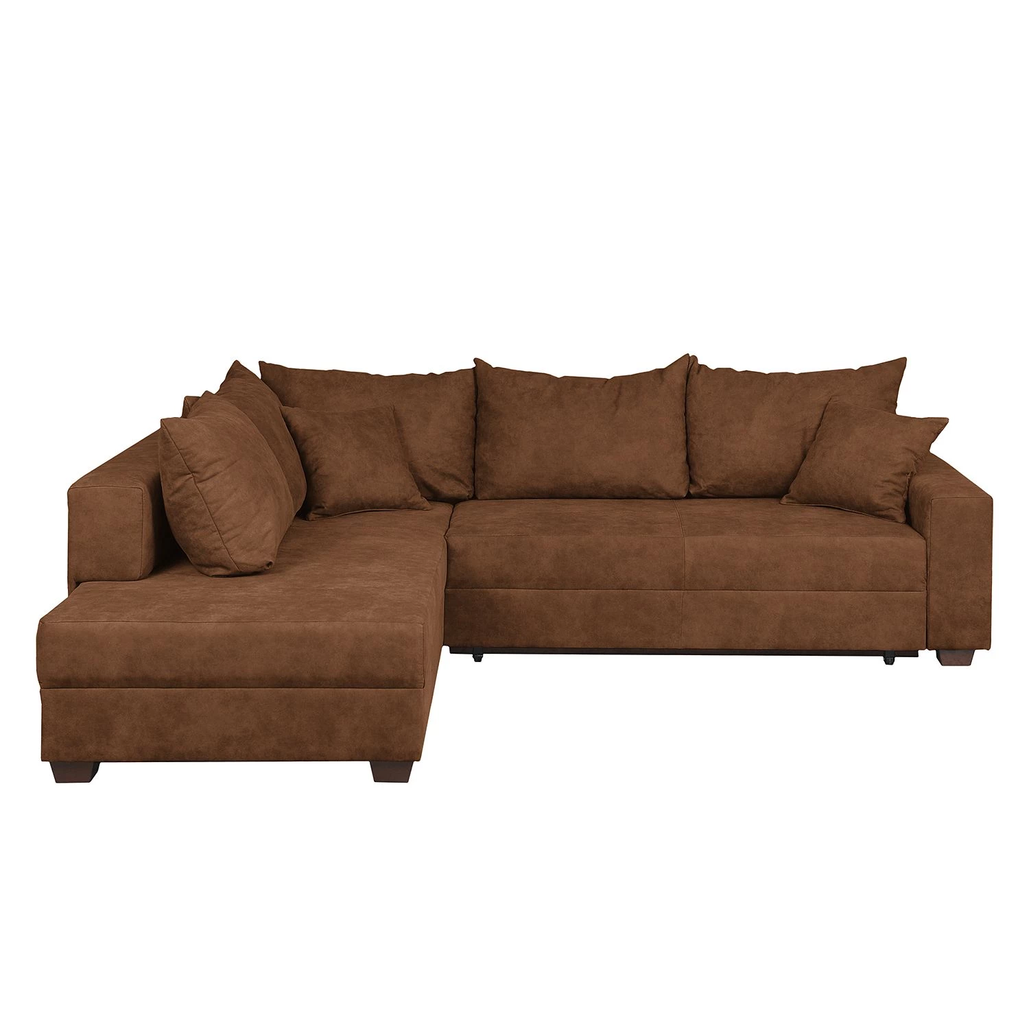 Loftscape Canapé d'angle Inywa - Convertible / montable des deux côtés - Aspect cuir antique - Microfibre Priya: Cognac - Avec fonction couchage 8 Loftscape Canapé d'angle Inywa - Convertible / montable des deux côtés - Aspect cuir antique - Microfibre Priya: Cognac - Avec fonction couchage – Image 6