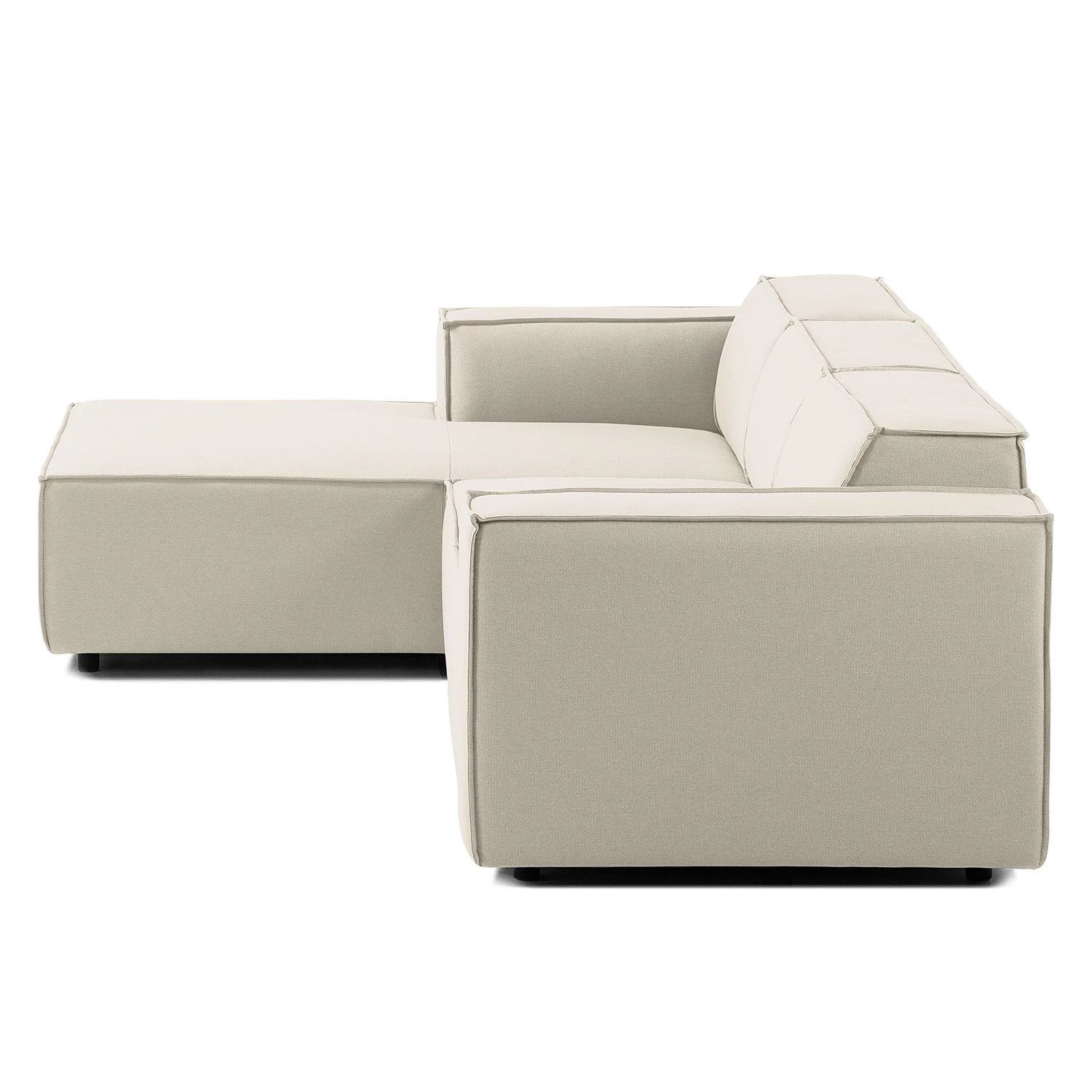 Canapé d'angle Kinx I - Tissu Osta: Blanc vieilli - Méridienne courte à gauche (vue de face) - Sans fonction 9 Canapé d'angle Kinx I - Tissu Osta: Blanc vieilli - Méridienne courte à gauche (vue de face) - Sans fonction – Image 7