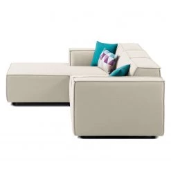 Canapé d'angle Kinx I - Tissu Osta: Blanc vieilli - Méridienne courte à gauche (vue de face) - Sans fonction 21 Canapé d'angle Kinx I - Tissu Osta: Blanc vieilli - Méridienne courte à gauche (vue de face) - Sans fonction -Meubles de salon Soldes ecksofa kinx i webstoff longchair davorstehend links stoff osta altweiss 4327008