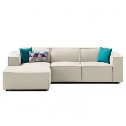 Canapé d'angle Kinx I - Tissu Osta: Blanc vieilli - Méridienne courte à gauche (vue de face) - Sans fonction 19 Canapé d'angle Kinx I - Tissu Osta: Blanc vieilli - Méridienne courte à gauche (vue de face) - Sans fonction -Meubles de salon Soldes ecksofa kinx i webstoff longchair davorstehend links stoff osta altweiss 4327016