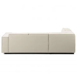 Canapé d'angle Kinx III - Tissu Osta: Blanc vieilli - Méridienne longue à gauche (vue de face) - Sans fonction -Meubles de salon Soldes ecksofa kinx iii webstoff ottomane davorstehend links stoff osta altweiss 4331988