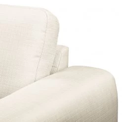 Mørteens Canapé d'angle Lauris - Crème - Méridienne courte à droite (vue de face) -Meubles de salon Soldes ecksofa lauris strukturstoff longchair davorstehend rechts creme 4880260