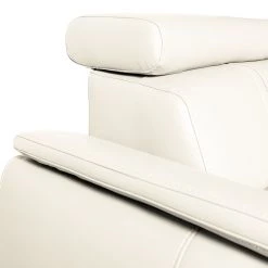 Loftscape Canapé d'angle Olival III - Blanc vieilli - Fonction lit à gauche (vue de face) -Meubles de salon Soldes ecksofa lauro mit schlaffunktion echtleder schlaffunktion davorstehend links altweiss 4195864